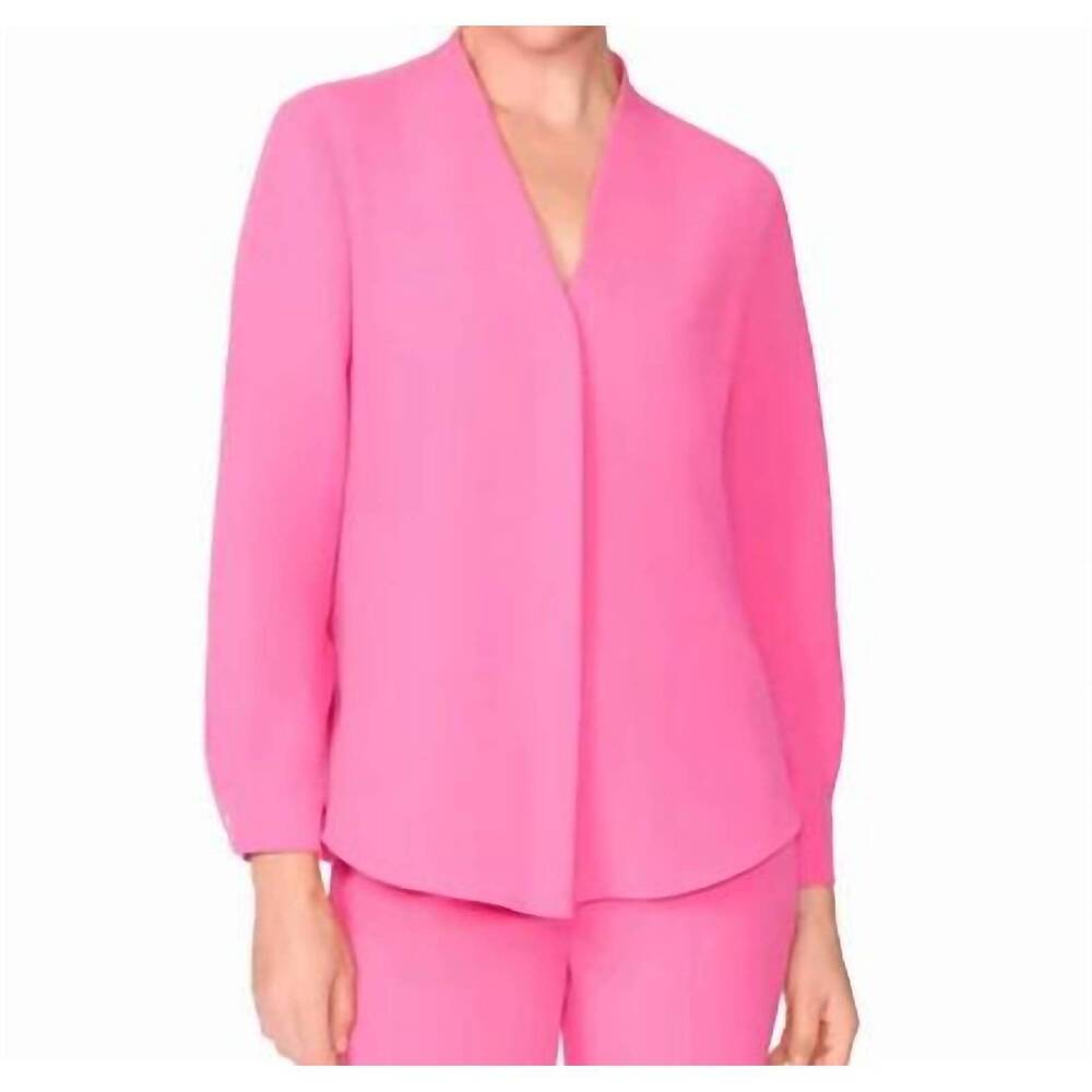 NEW ESTELLE AND FINN long sleeve v-neck top in pink
